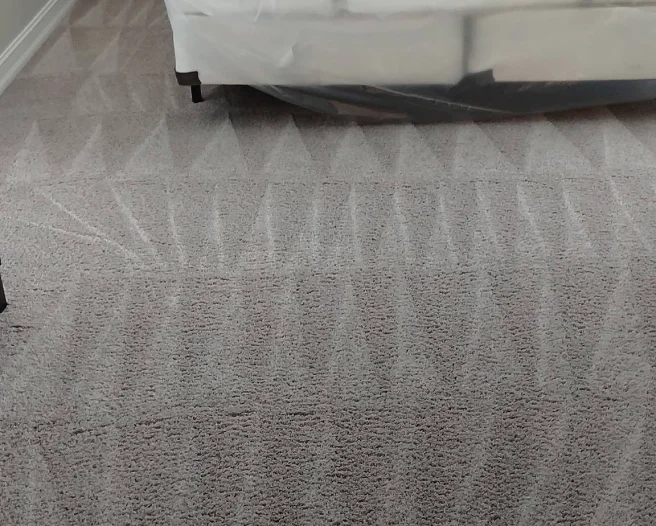 bedroom carpeted floor after water damage restoration